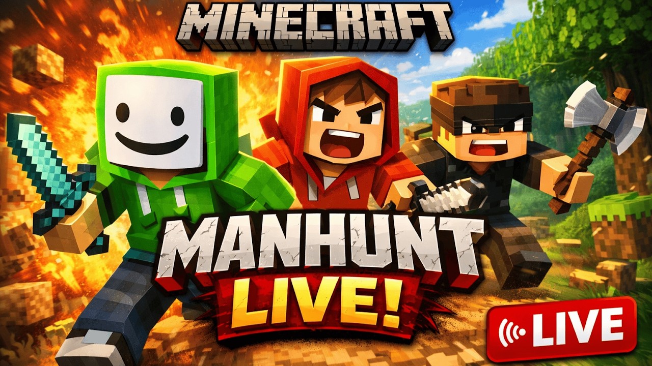PLAYING MAN HUNT WITH FRIEND || MINECRAFT JAVA EDITION || Demoted Gamer