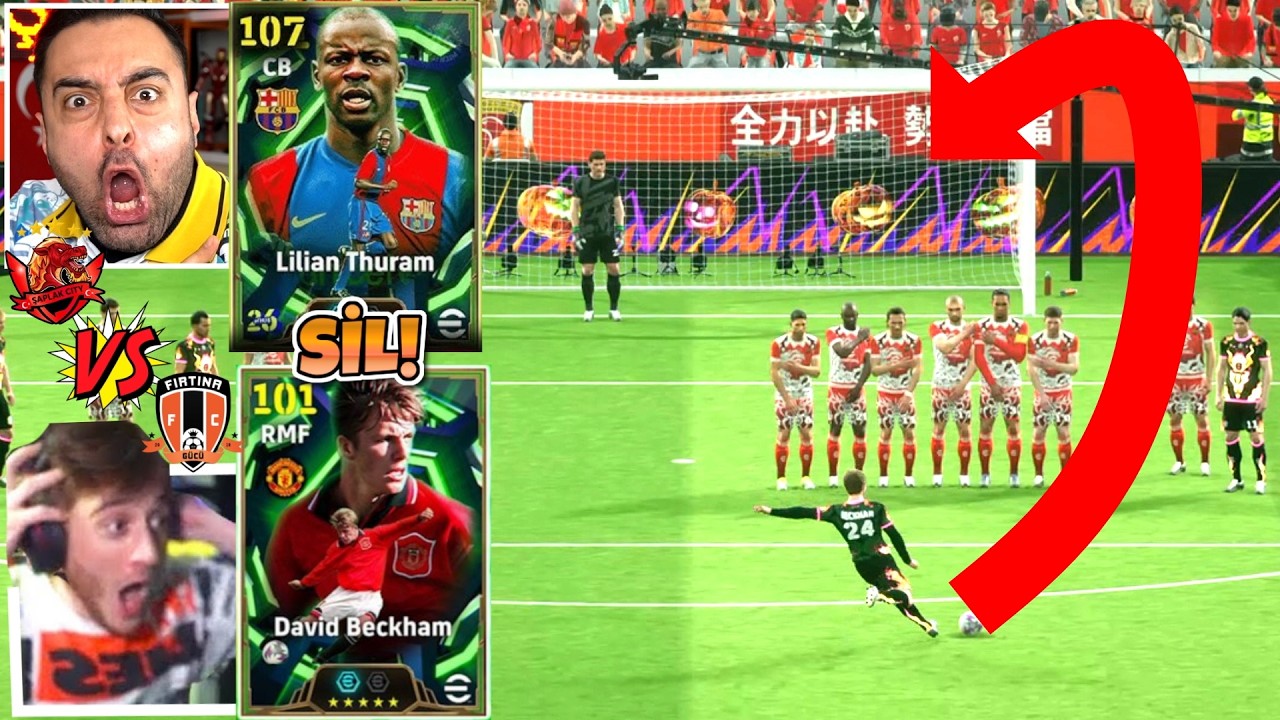 TARİHİ DÜELLO 😱 2 TANE 30 METRE FRİKİK GOL ! THURAM VS BECKHAM ! ELPESİCO 26 ÜMİDİ VS EMJAN !