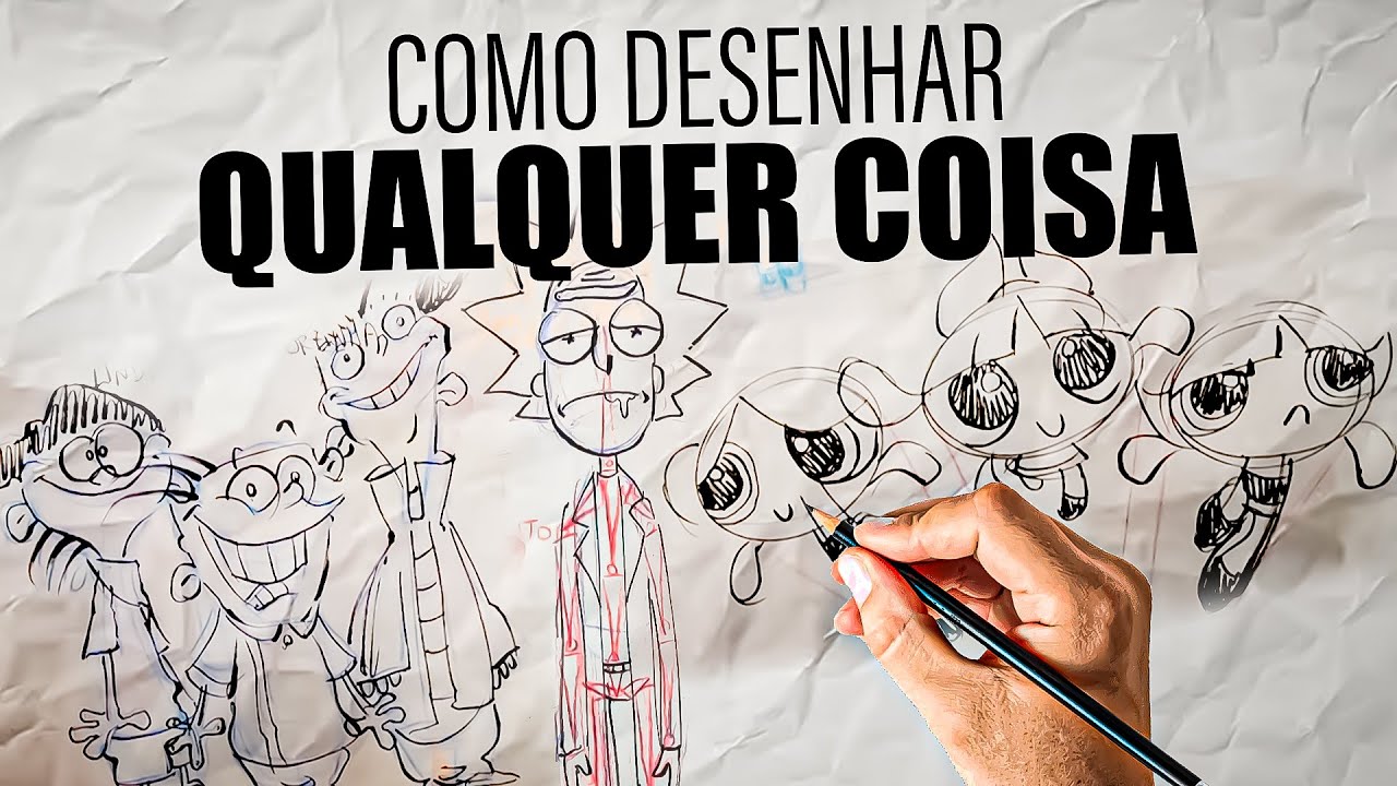 🎨COMO DESENHAR QUALQUER PERSONAGEM (Sem Clickbait)