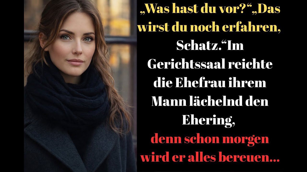 Die Ehefrau reichte ihrem Mann lächelnd den Ehering im Gerichtssaal, denn schon morgen…