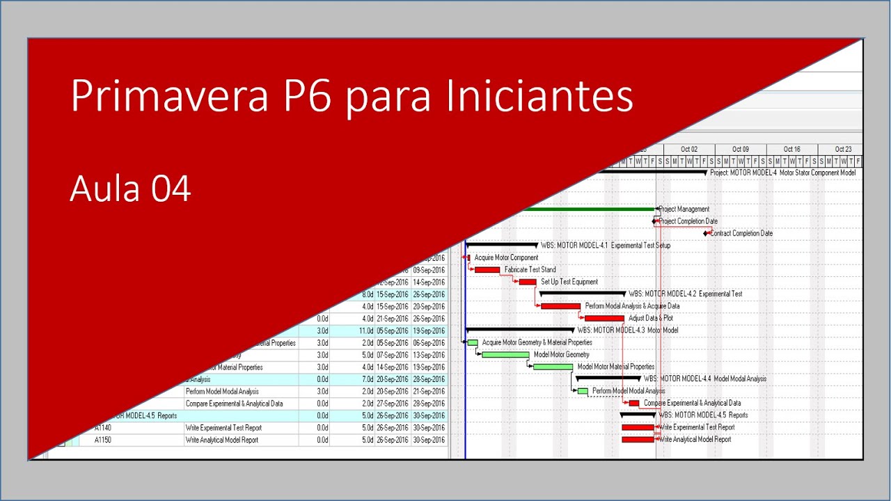 Curso Primavera P6 para Iniciantes Aula 04 #primaverap6