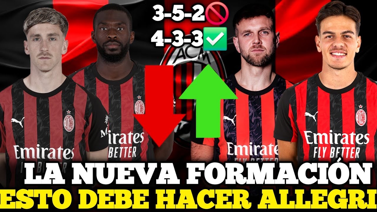 ALLEGRI DEBE CAMBIAR! ASÍ DEBERÍA SER LA NUEVA FORMACIÓN DEL MILAN | 352🚫 433✅️