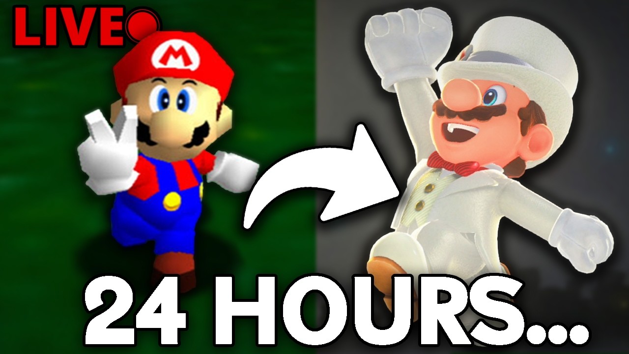 Beating EVERY 3D Mario in 24 Hours... [Part 2]
