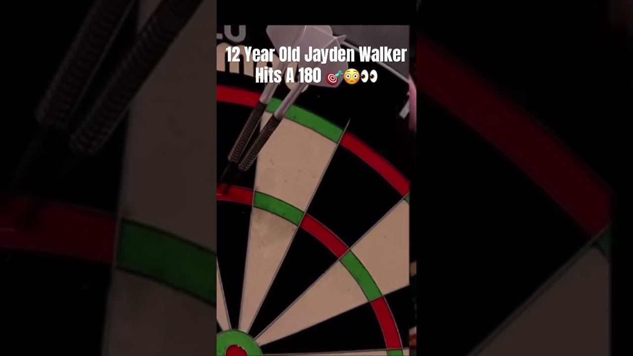 12 Year Old Jayden Walker Hits A 180 🎯 #walker #darts #modus #influencer #12yearold #insane #180