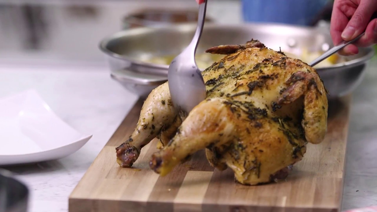 Feast TV: Spatchcocked Chicken in White Wine with Herbs