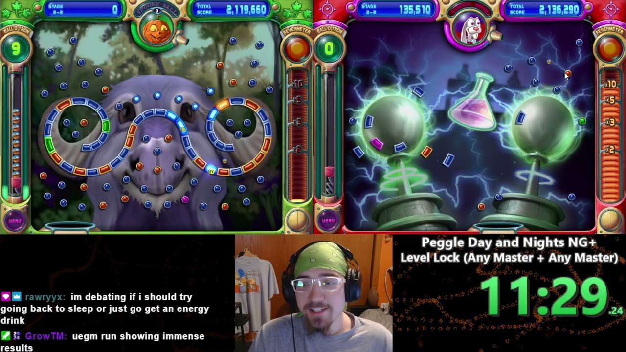 Peggle - Day and Night NG+ Level Locked 2:14:43