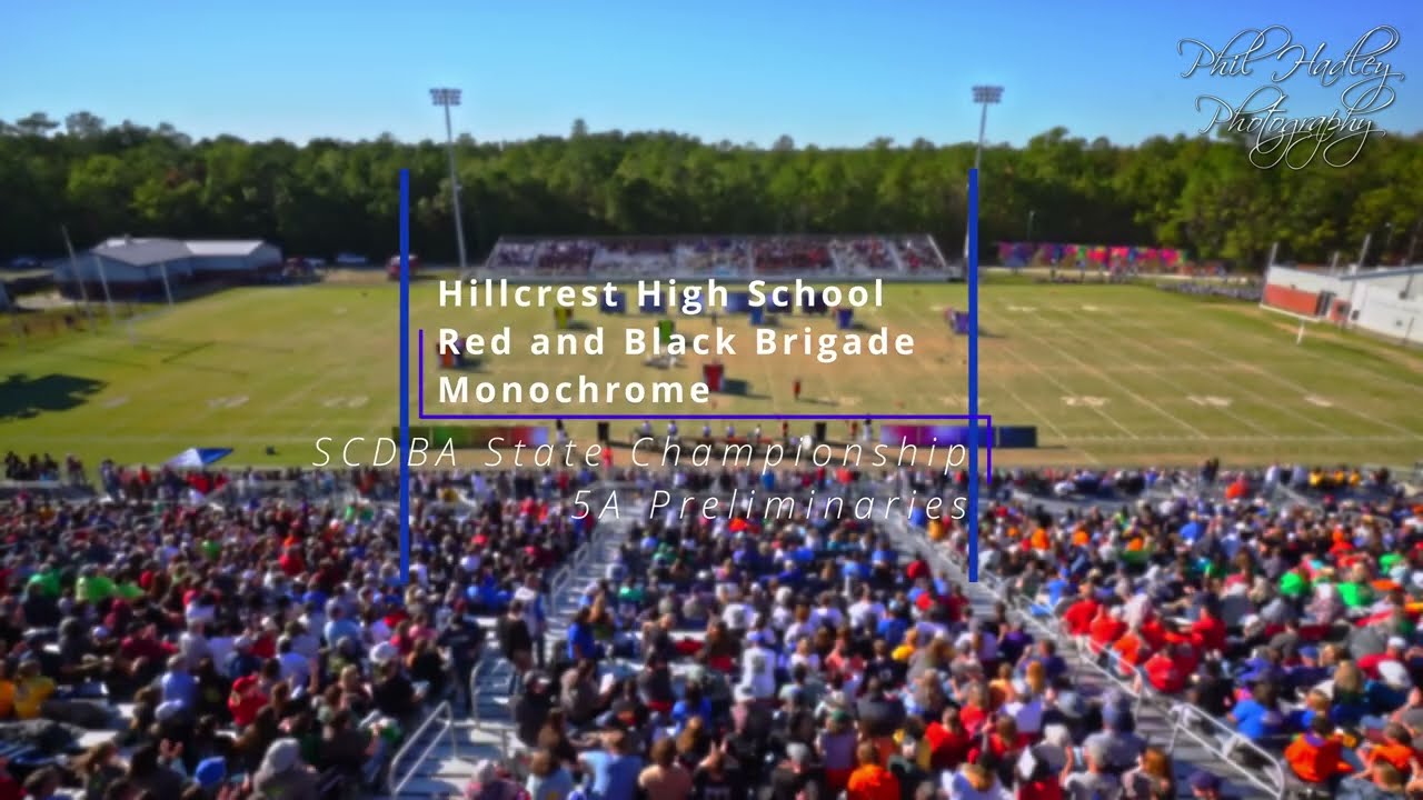 Hillcrest High School - Red and Black Brigade - Monochrome - SCBDA 5A State Preliminaries 2023