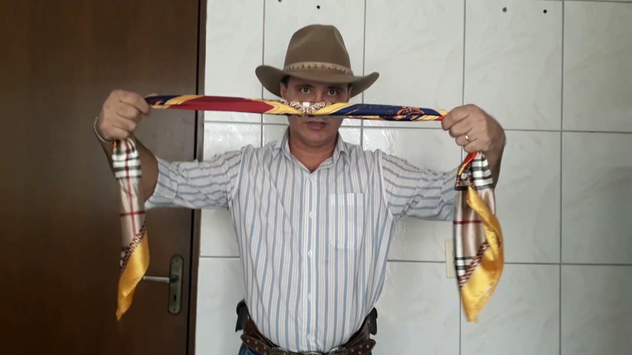 Como fazer nó quadrado no lenço.#cavalo