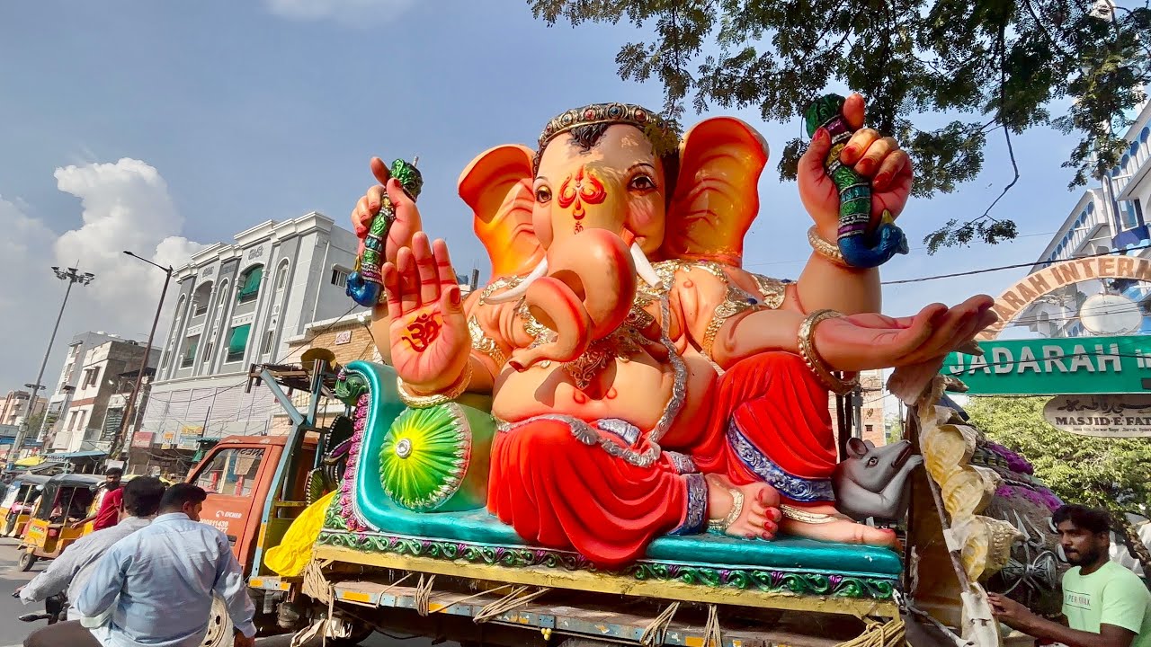 Ganesh Rode show 😍 Dhoolpet Ganesh agman | Dhoolpet Big Ganesh Transporting | Hyderabad Ganesh