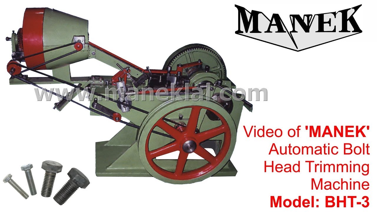 Manek - Bolt Making Machines - Bolt Head Trimming Machine - Model: BHT-3