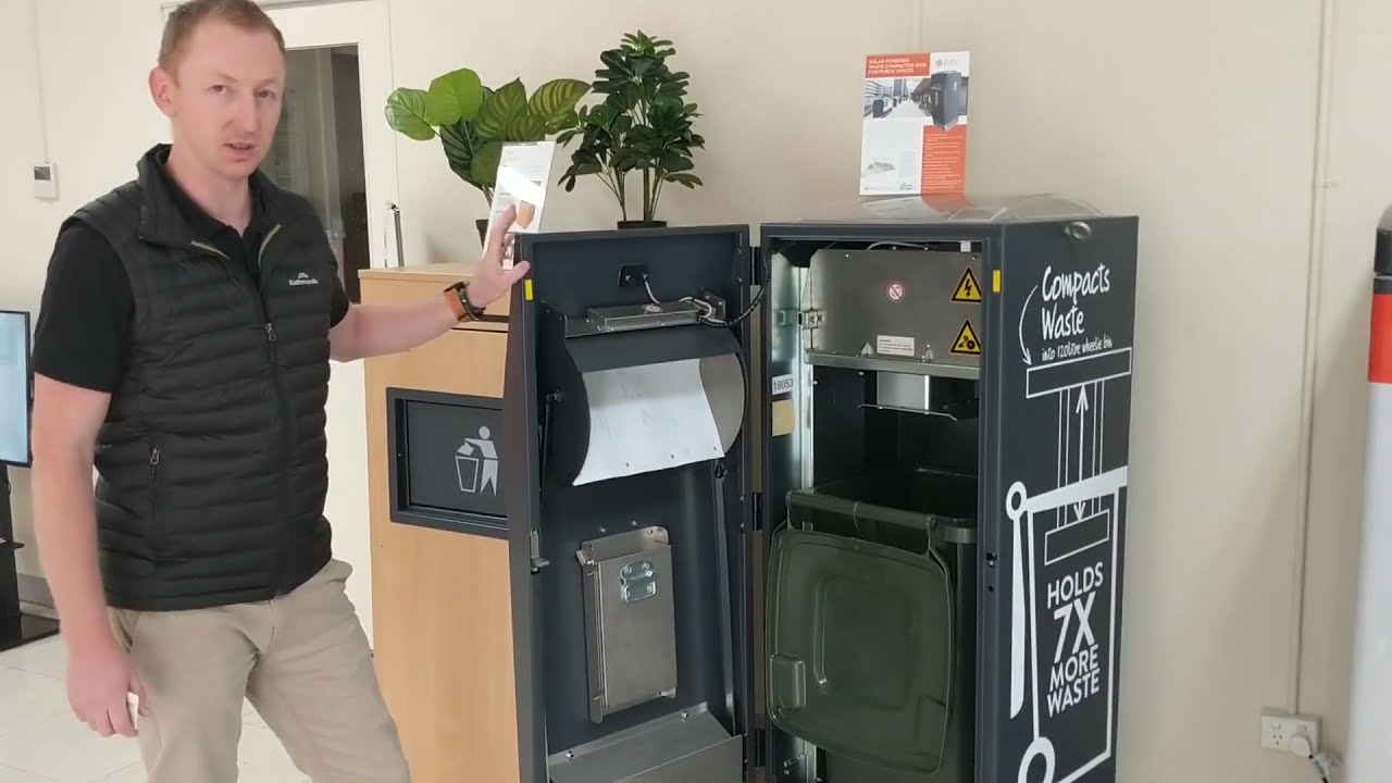 RAY® Solar-Powered Waste Compactor Bin Tour