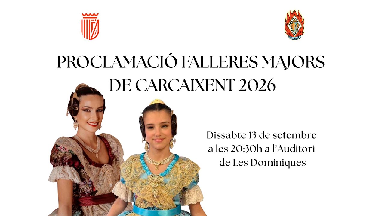 Proclamació Falleres Majors de Carcaixent 2026