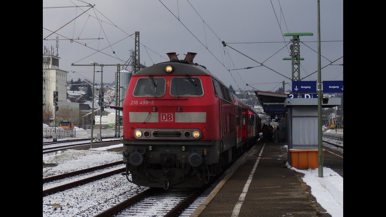 Züge in Donaueschingen ( BR218, VT611... )