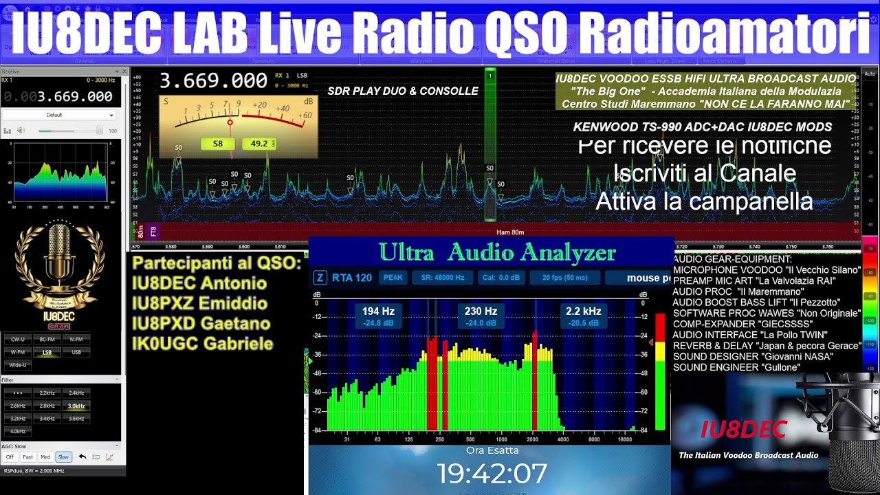 Radioamatori QSO  3.669 MHz 20/02/2026 #ESSB #Audio #HiFi #Voodoo #Broadcast #HAM #RADIO #Live