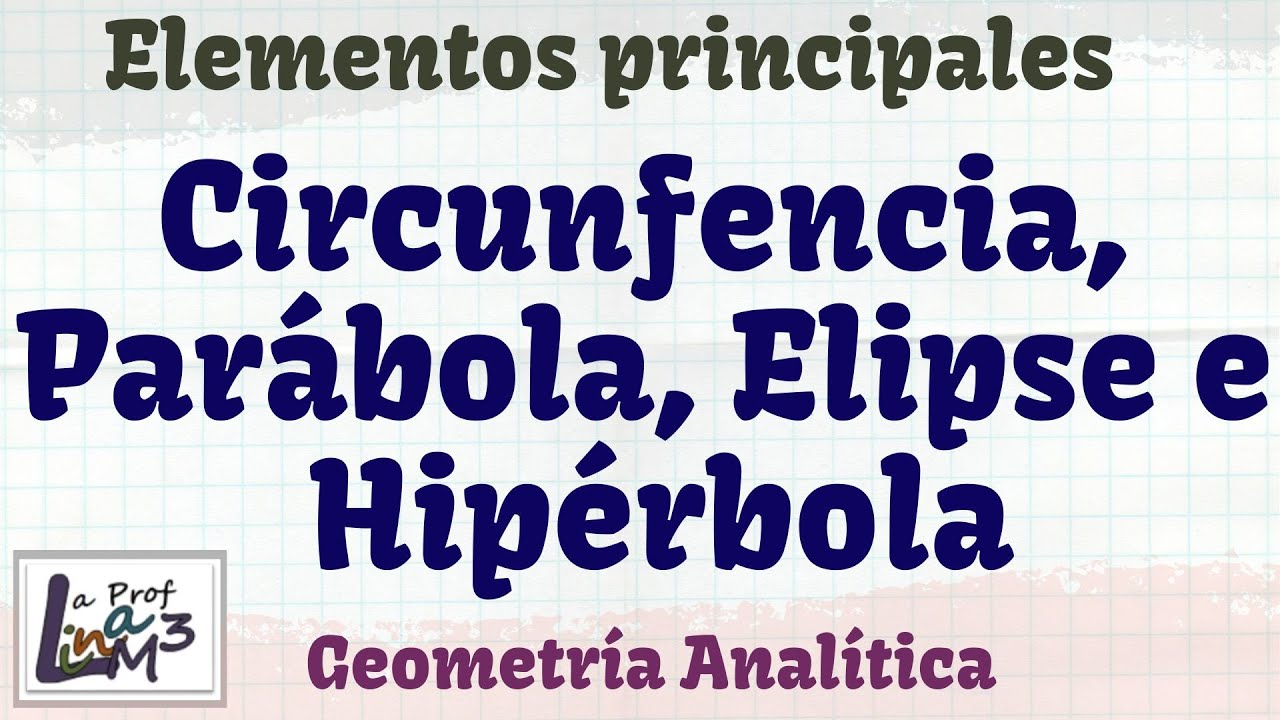Elementos principales de la circunferencia, la parábola, la elipse y la hipérbola | La Prof Lina M3