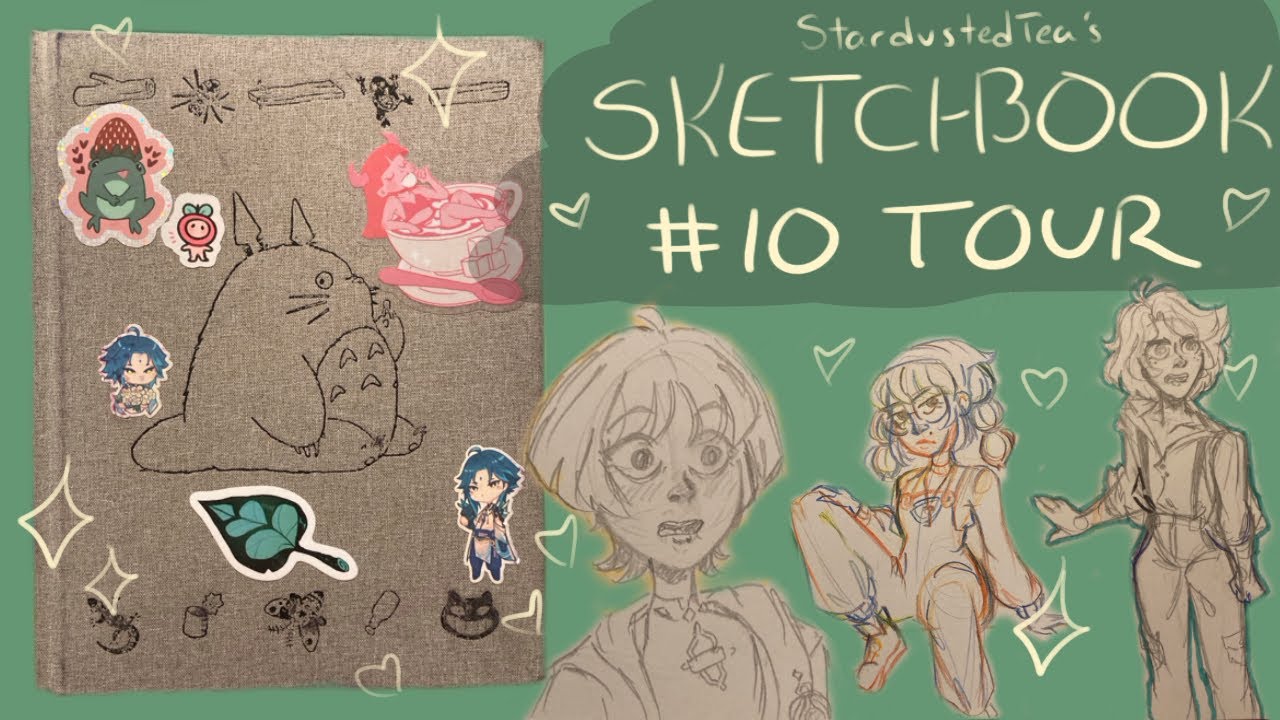 🫶🍓 sketchbook 10 tour 🧚‍♀️✨