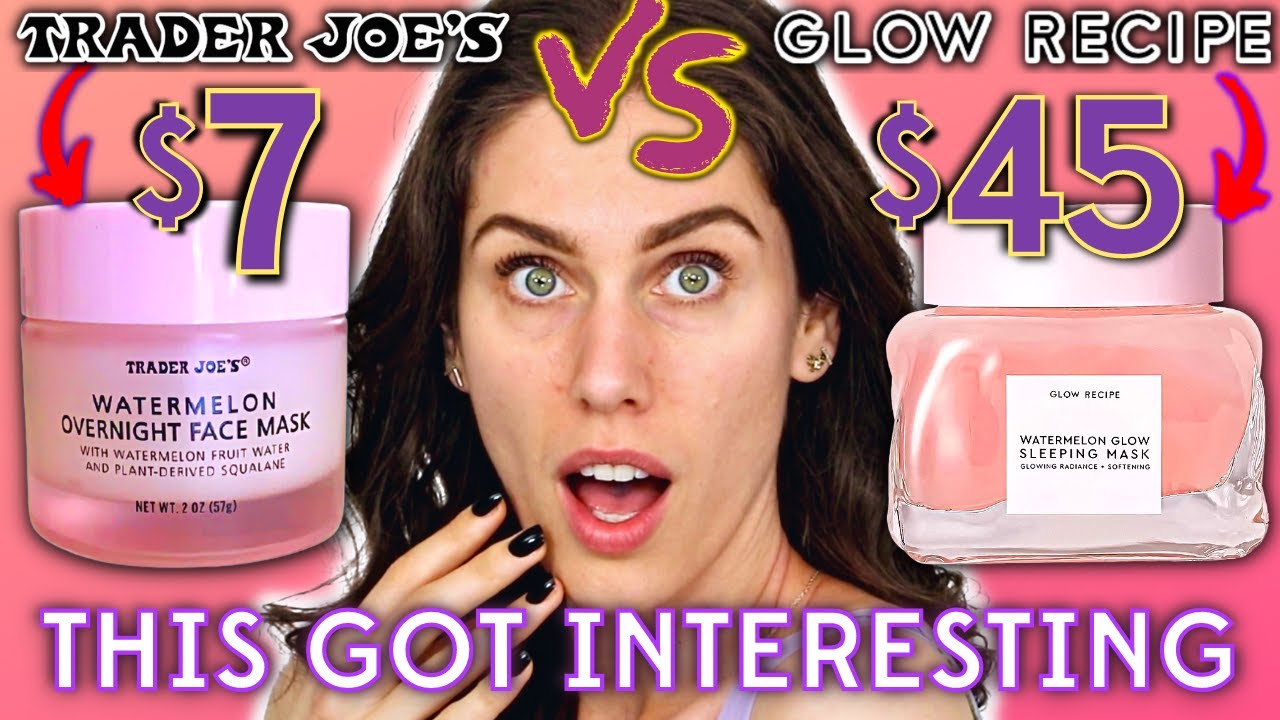 Is This 6$ Trader Joe’s 🍉 Mask A Dupe For Glow Recipe's Watermelon Sleep Mask?!