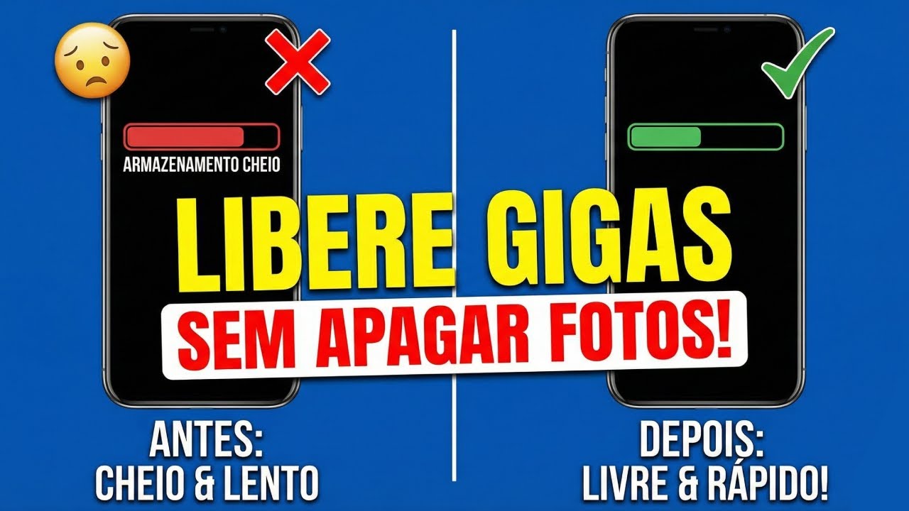 Como LIBERAR MUITA MEMÓRIA no Celular (Sem Apagar Fotos!)