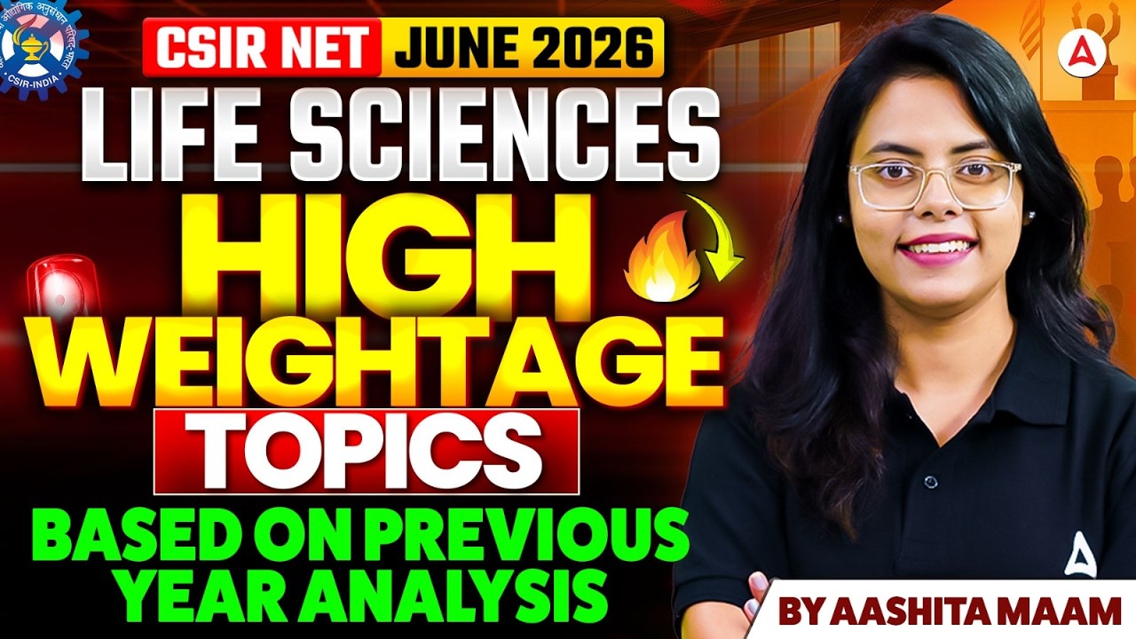 CSIR NET Life Science 2026 | CSIR NET Life Science Unit Wise Weightage By Aashita Mam