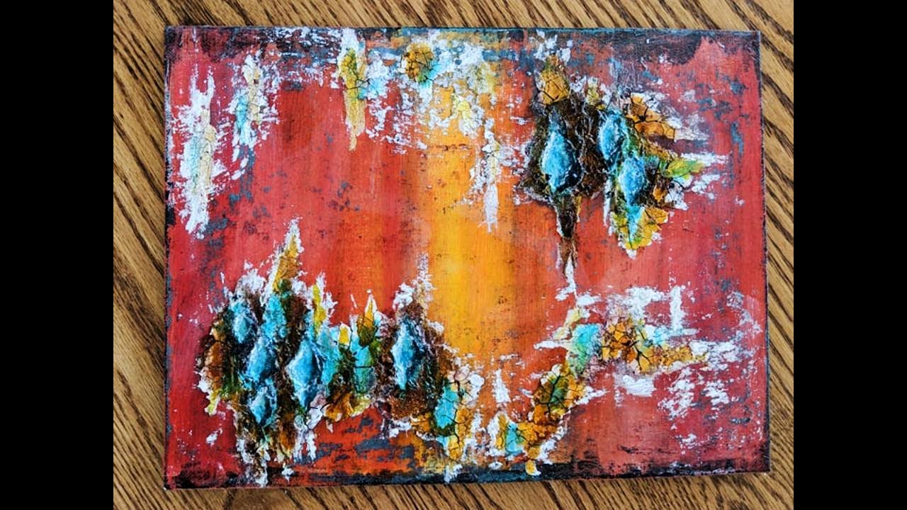 Textured Abstract with Mixed Media