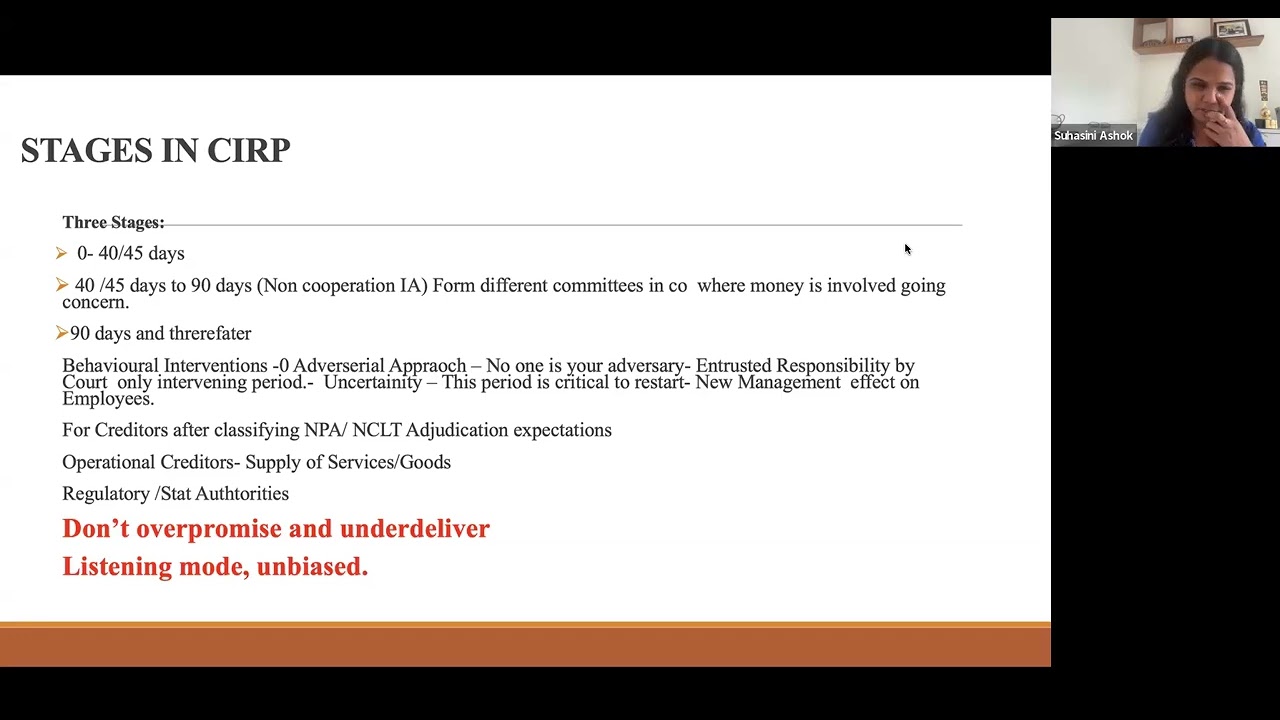 Perspectives on IBC - An Array (Series - XX) | Practical Challenges faced during CIRP Process