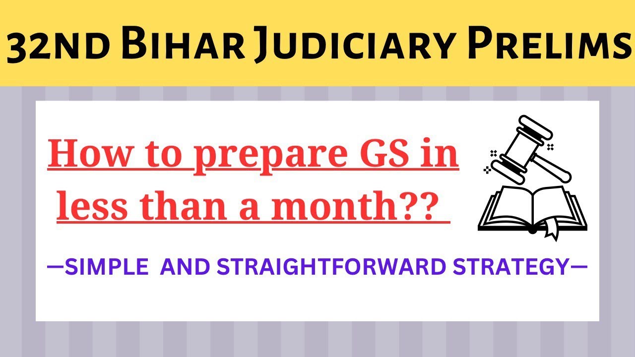 How to prepare GS for Bihar | 32nd Bihar Judiciary | Bihar pcs j 2023 | BJS | Bihar apo | Up apo |