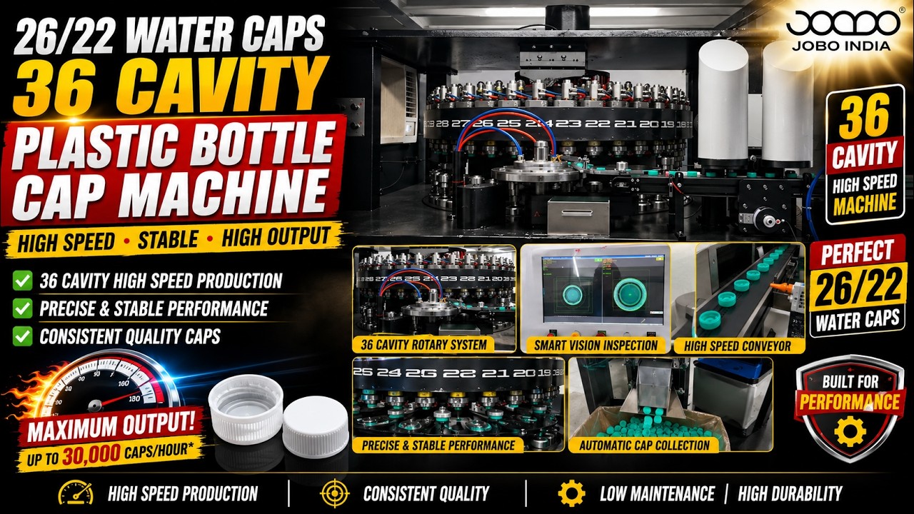 26/22 Water Caps | 36 Cavity Plastic Bottle Cap Machine - Sanki