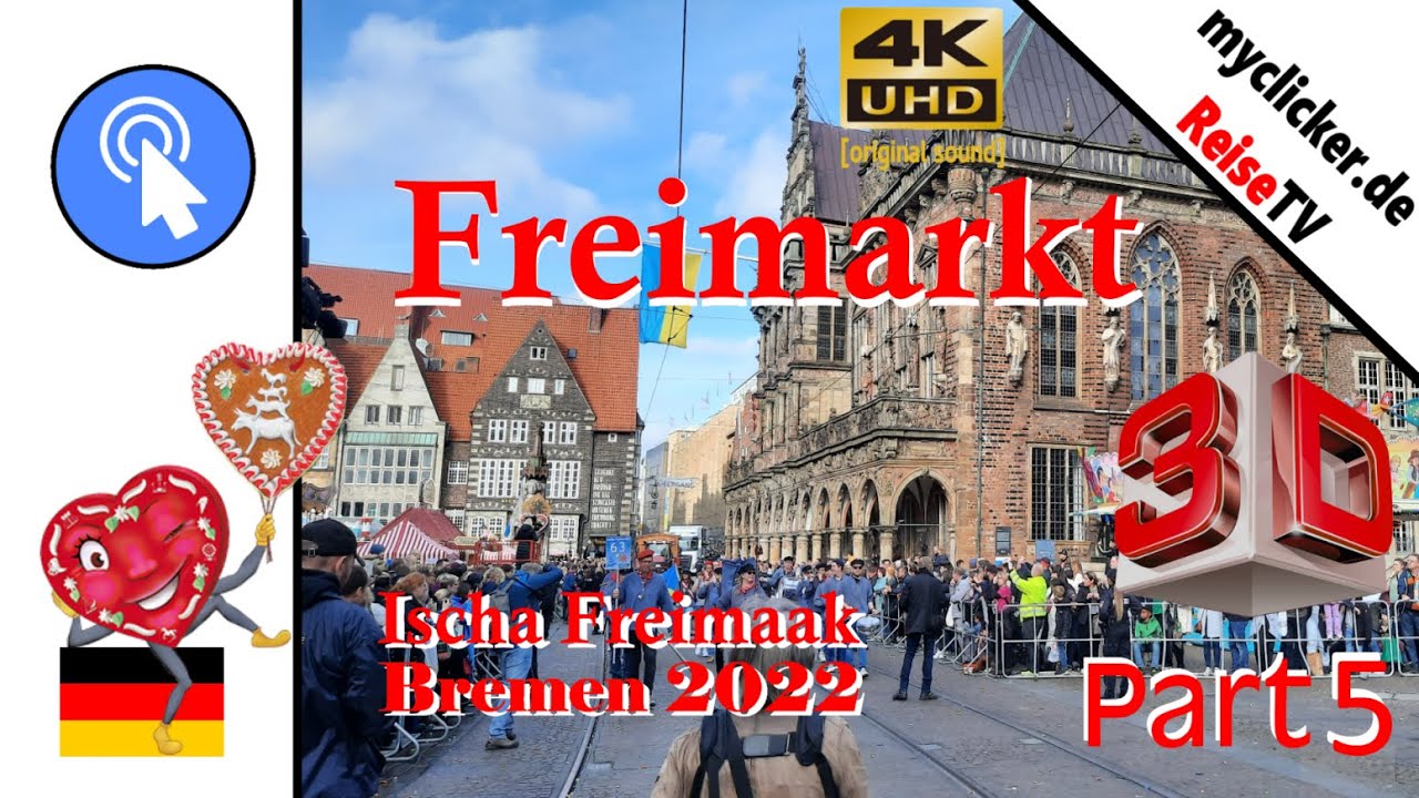 Freimaak Bremen 2022 3D part5/7 Freimarkt 3D 4K uhd Marktplatz original sound VR