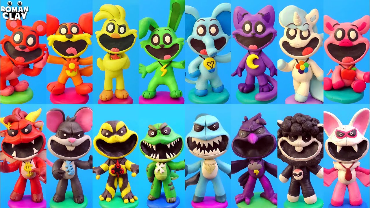 Making Smiling Critters & Nightmare Critters Poppy Playtime 3 4 with Clay