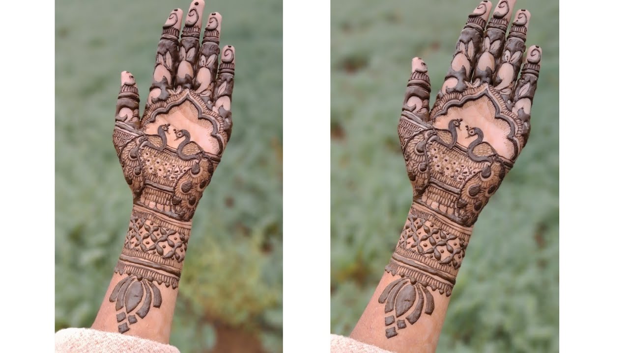 Bridal mehendi designs for wedding season ❤️#peacockmehandi #simplemehandidesign #arbicmehandidesign