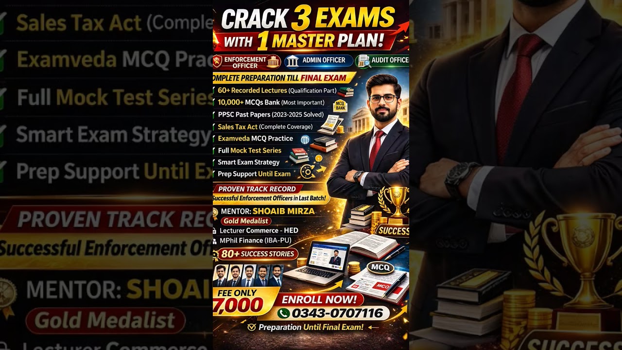 🔥 CRACK 3 GOVT JOBS WITH 1 MASTER PLAN!🚨 Enforcement Officer | 🏛 Admin Officer | 📊 Audit Officer💥 C