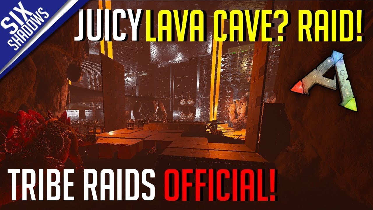 JUICY LAVA CAVE RAID? Part 1 | Tribe Raids Official PvP - Ark: Survival Evolved