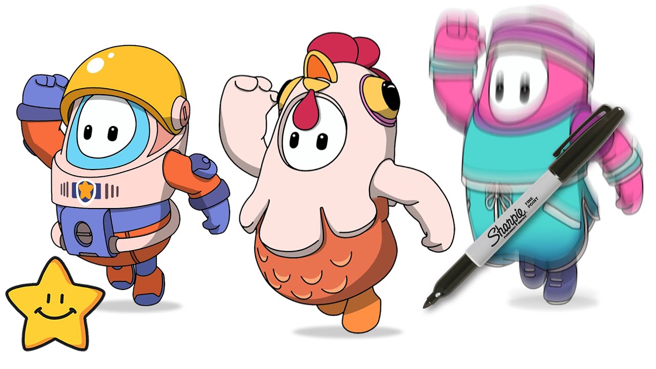 HOW TO DRAW FALL GUYS SKINS / COSTUMES