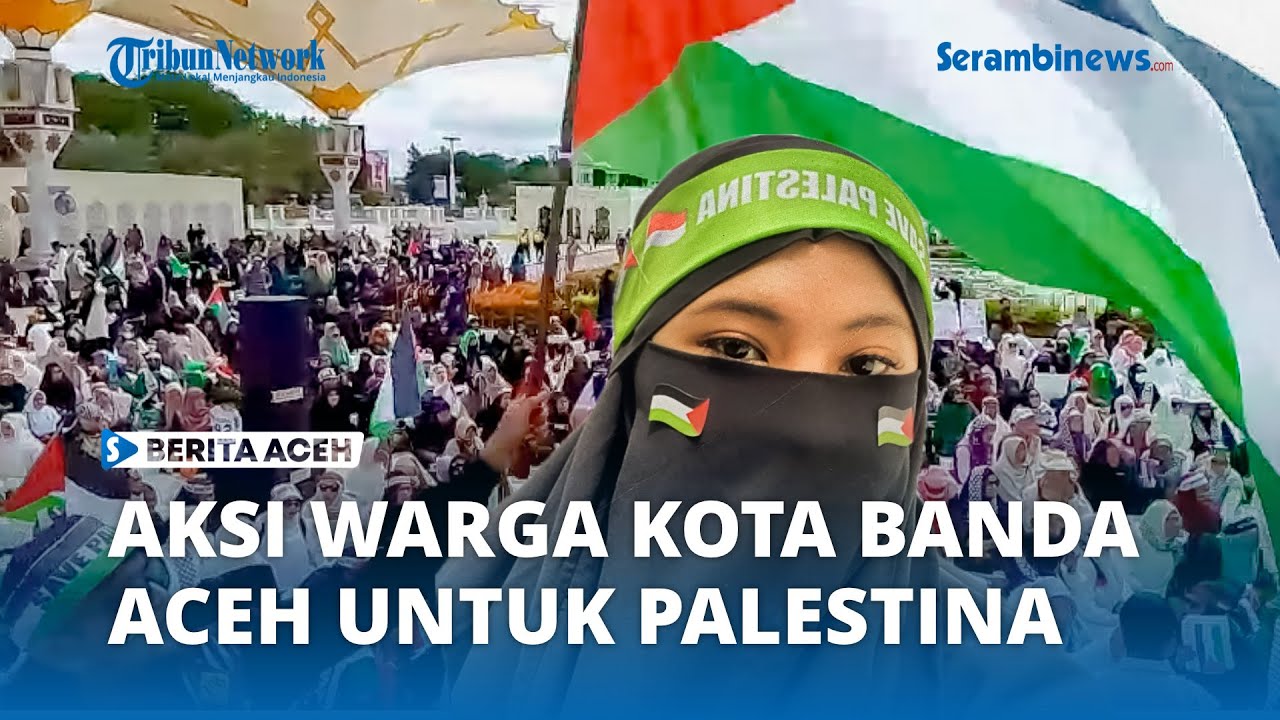 Ribuan Warga Kota Banda Aceh Gelar Aksi Solidaritas untuk Palestina di Masjid Raya Baiturrahman