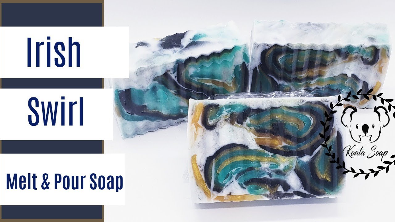 Melt and Pour Soap Making Irish Swirl Soap Tutorial with MP Soap and Silicone Mold