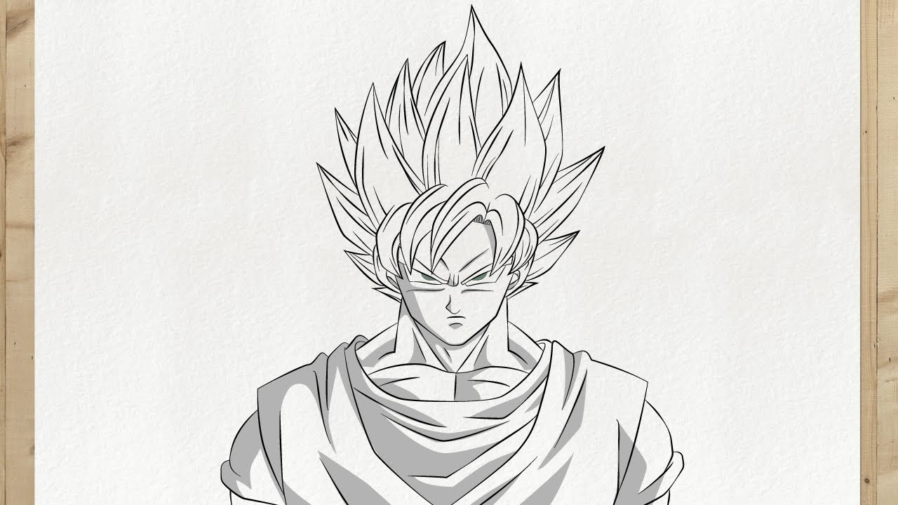 Comment dessiner SANGOKU SUPER SAYEN &eacute;tape par &eacute;tape et facilement