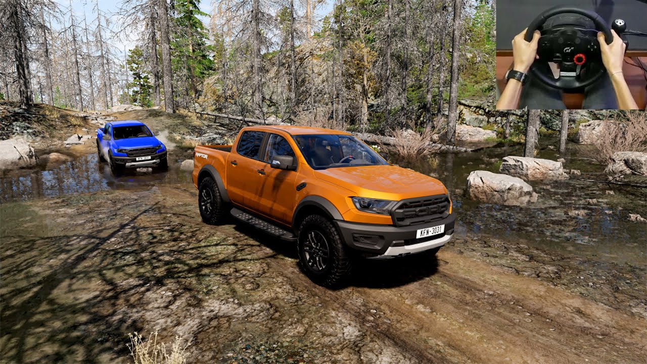 BeamNG.drive: Ford Raptor 4x4 Offroad on Norwegian Backroads (Realistic Wheel Cam | No Commentary)