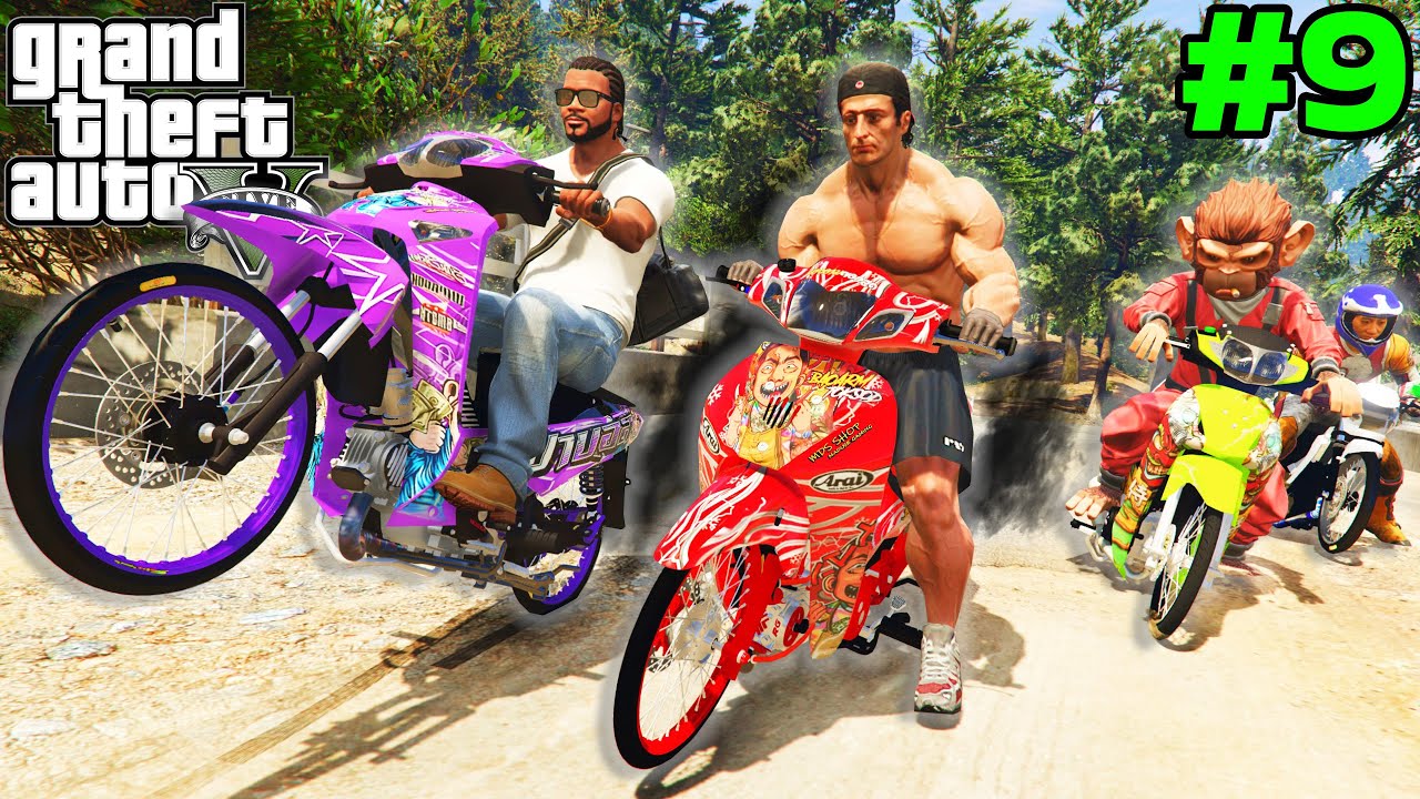 มอไซค์แว๊นท่อลั่น! ซิ่งออกทริปป่วนเมือง! สุดมันส์ EP9 | GTA V Mods