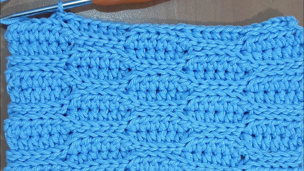 💚 No te pierdas el paso a paso de este punto tejido a crochet con un diseño Hermoso ideal gorros