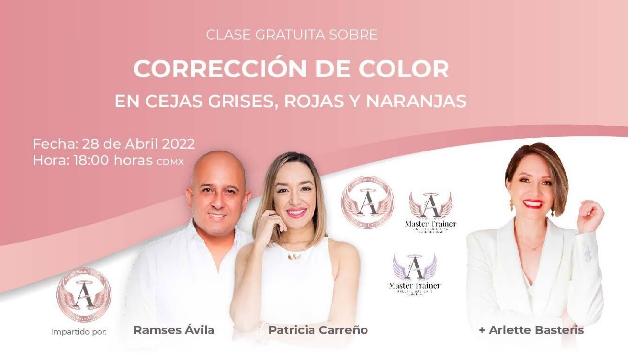 Clase gratuita: corrección de color en cejas grises, rojas y naranjas| Beauty Angels Academy Latino