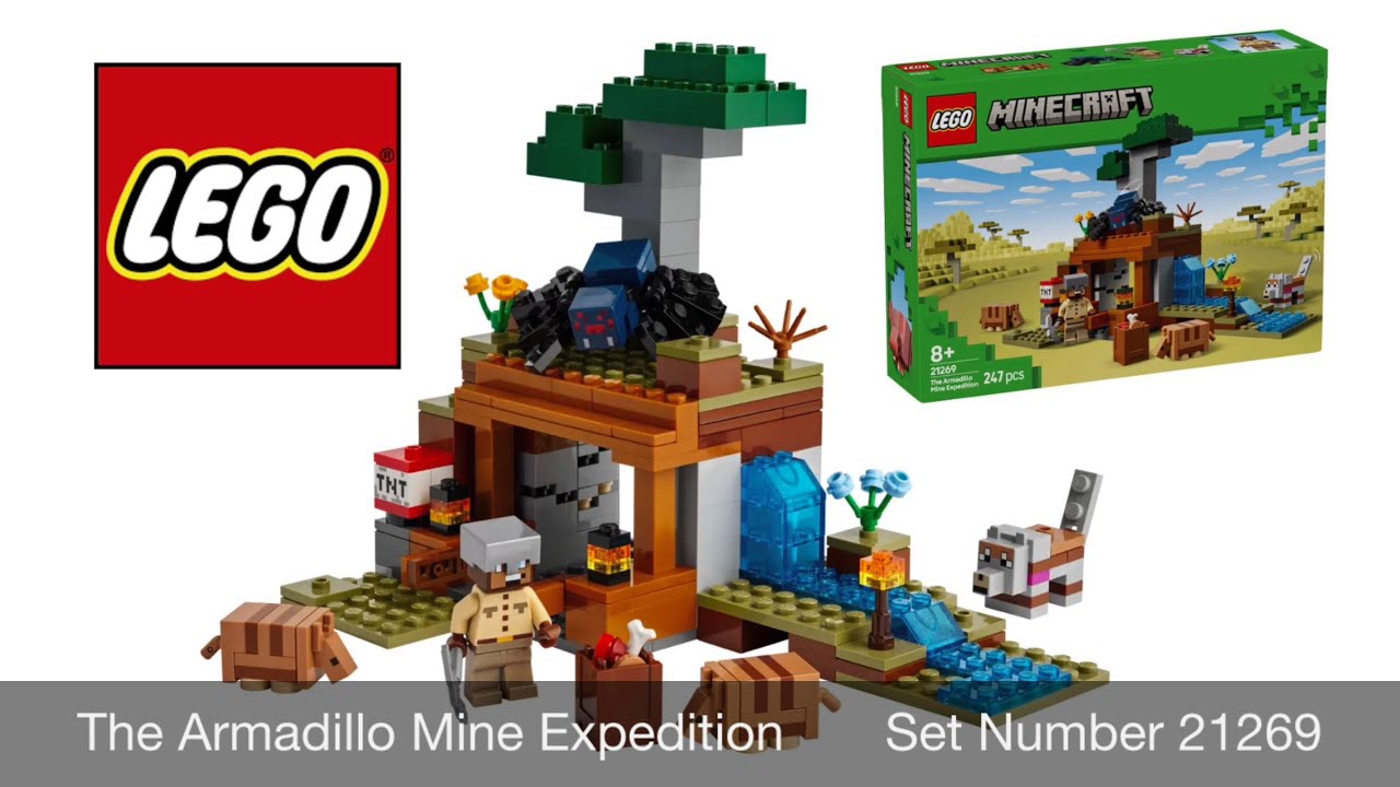 The Armadillo Mine Expedition LEGO Minecraft Set 21269 Stop Motion Speed Build