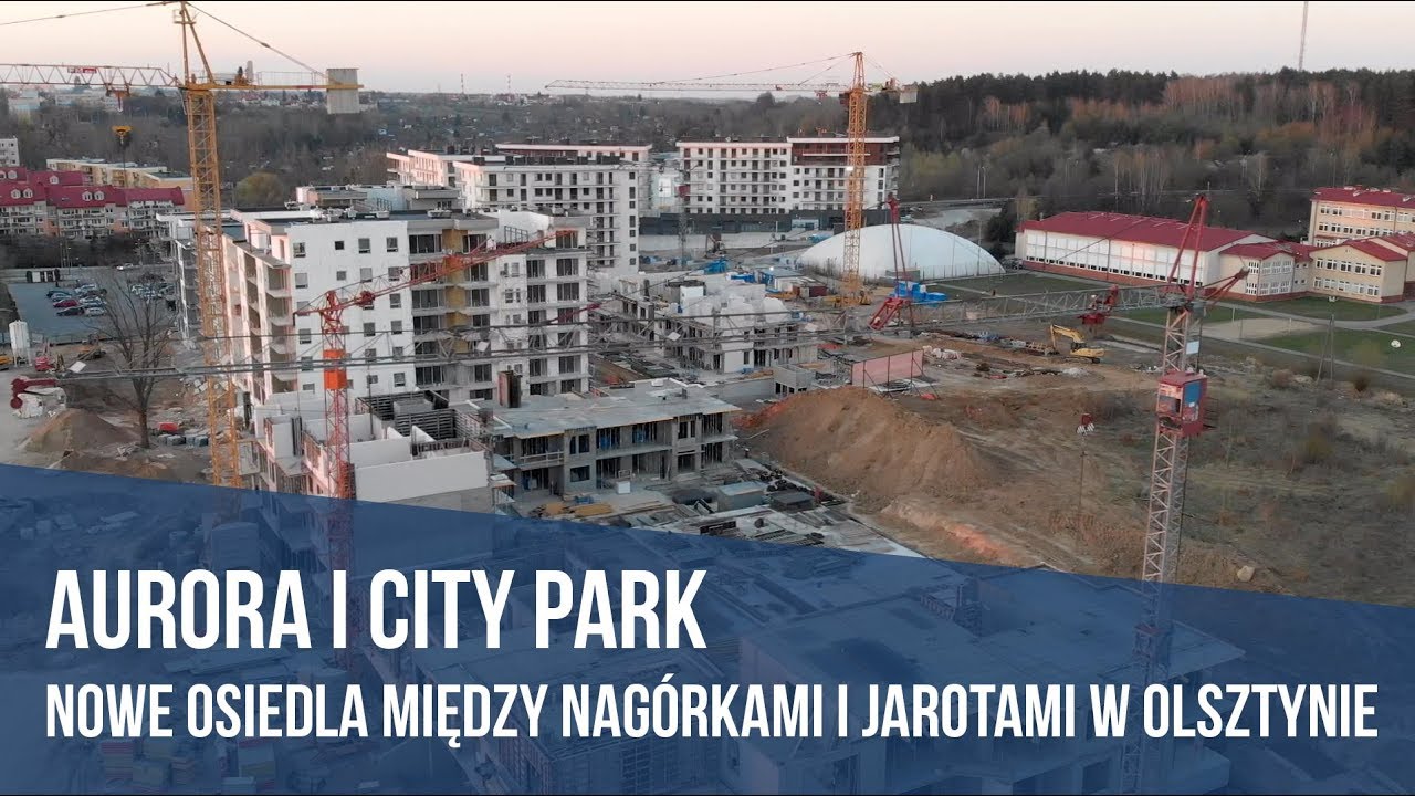 Aurora i City Park - osiedla między Nagórkami i Jarotami w Olsztynie - dron