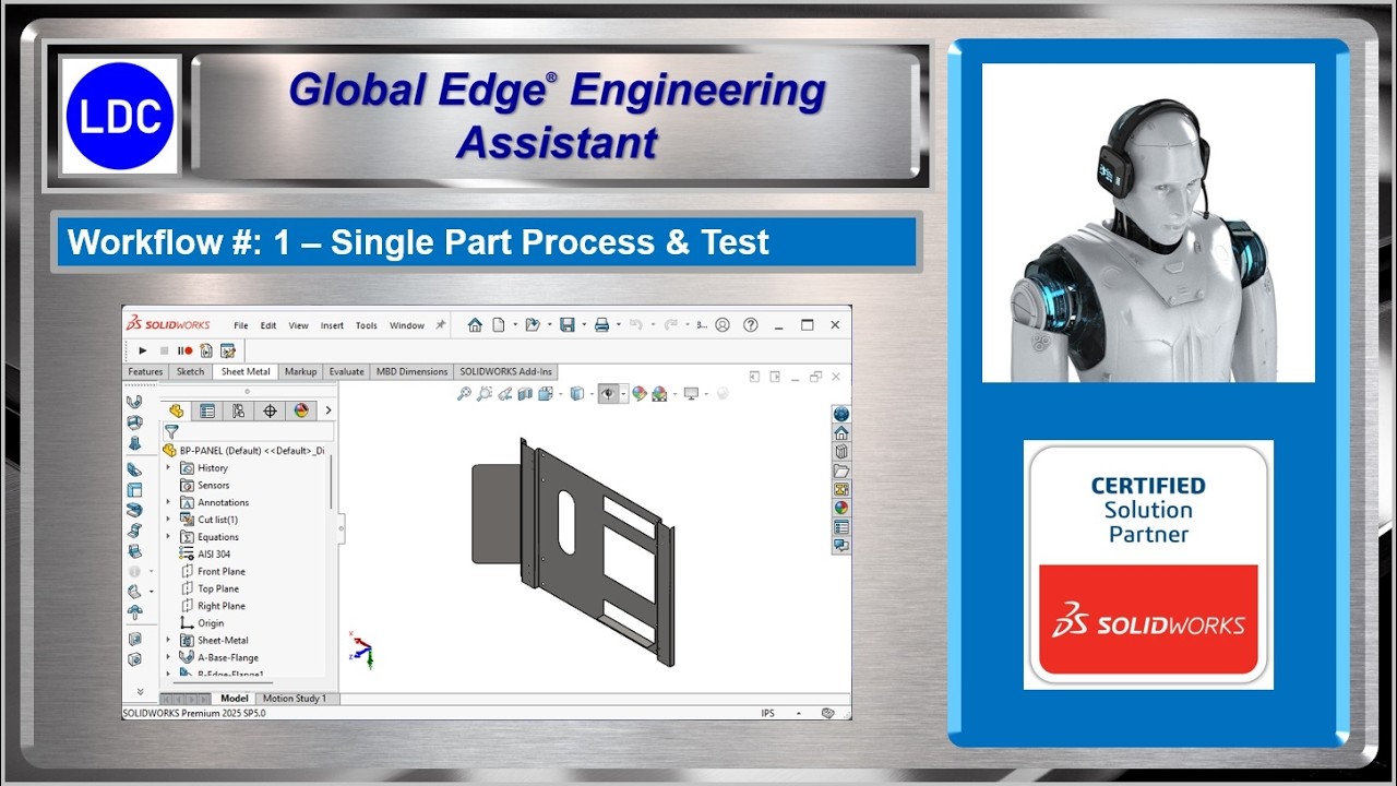 Global Edge® Engineering Assistant - Demo Section 1: Single Part Process & Test [Design Engineering]