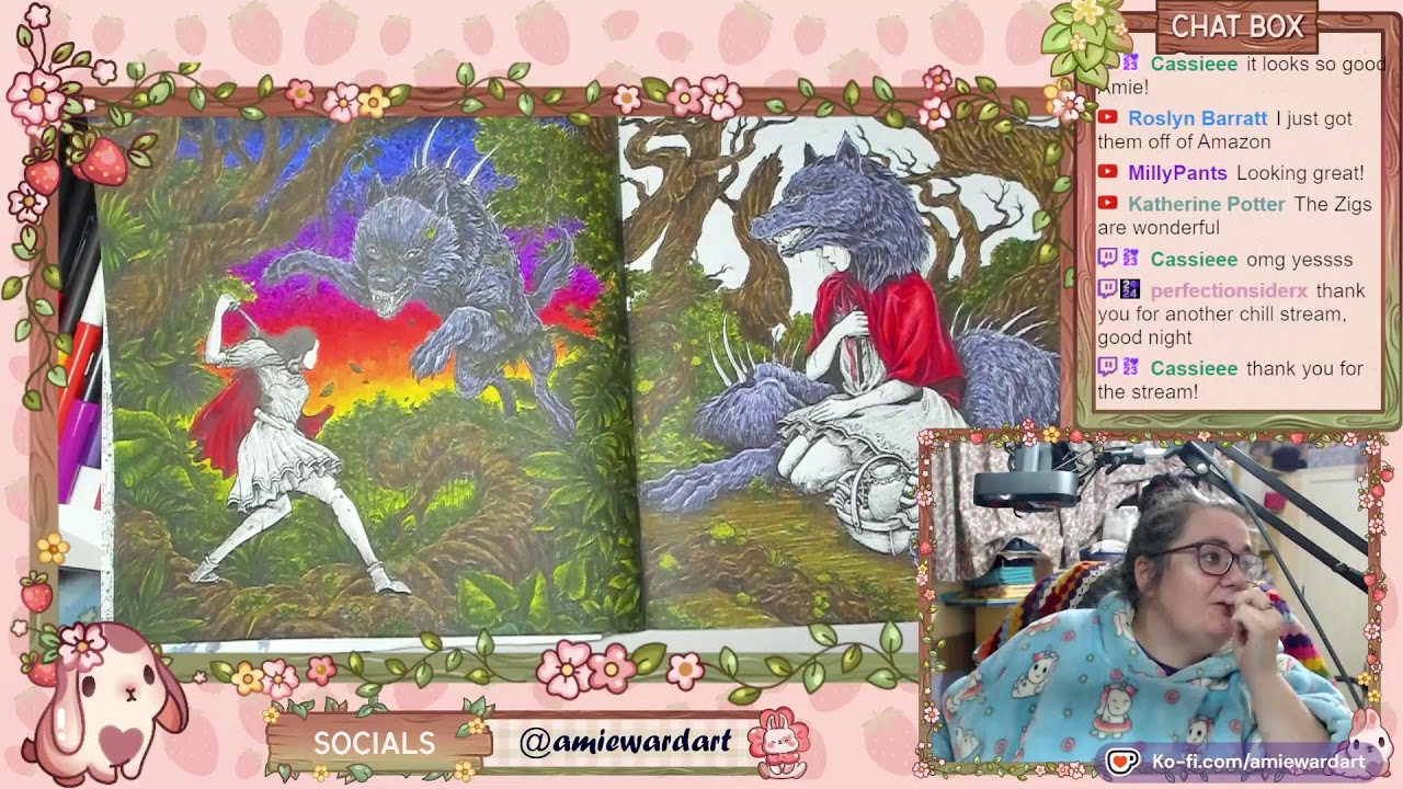 DARK FAIRYTALES 2 with waterbased markers! - Colouring Kerby's deliciously dark book!