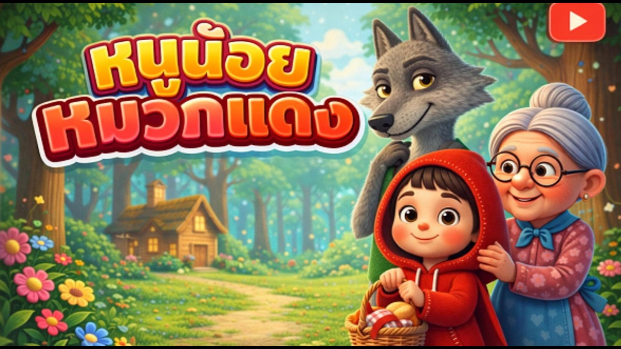 การ์ตูนนิทาน เรื่อง หนูน้อยหมวกแดง