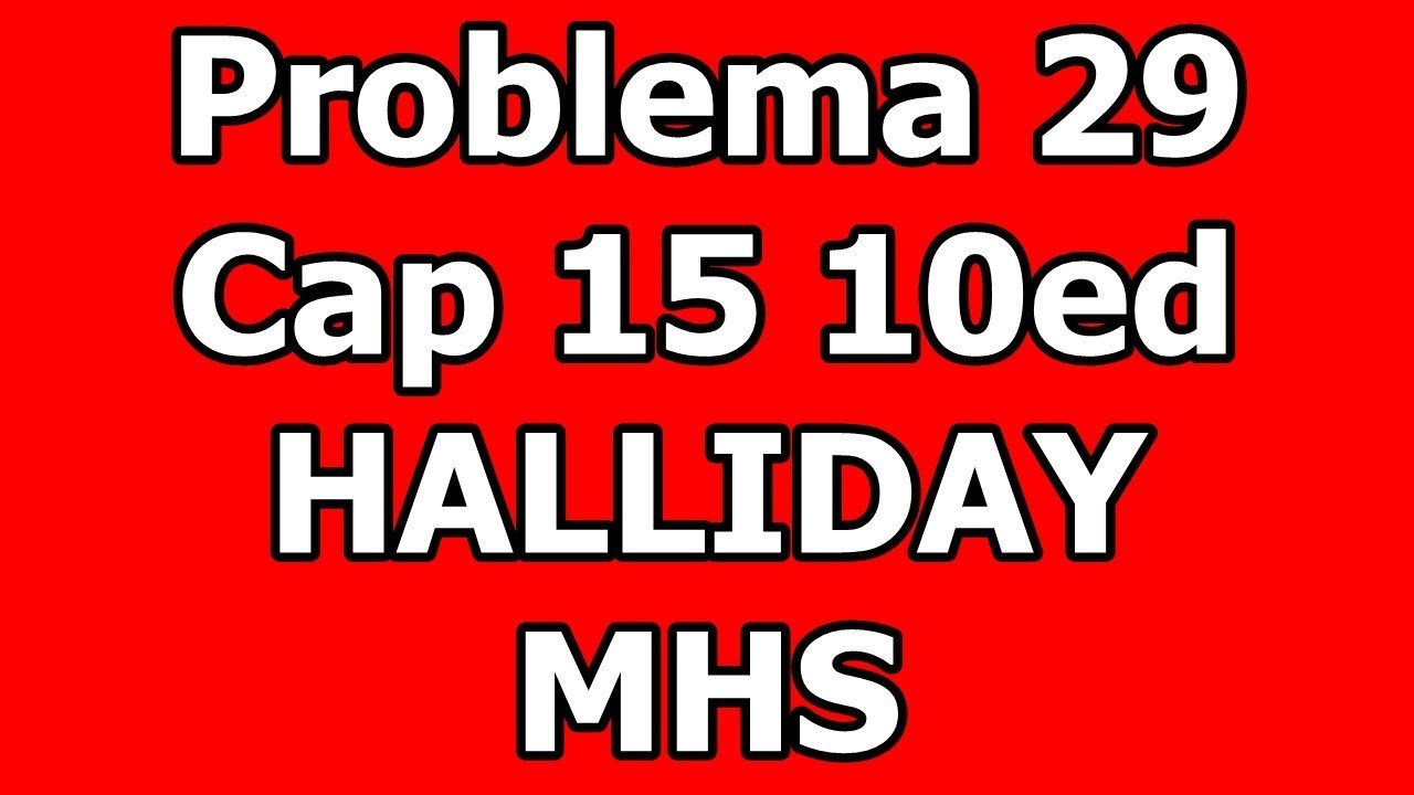 [Oscilações] Problema 29 do Cap 15 - Halliday 10ªed Vol2 - MHS - Energia