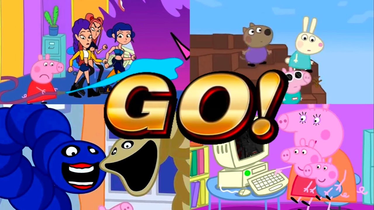 PEPPA AND KPDH VS MINECRAFT PEPPA VS HUNGRY WORMS VS MUMMY PIG