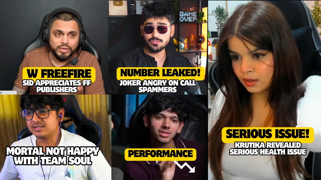 Serius Issue*Krutika Revealed Cervical Pain*😱SID W Free Fire✅JokerKiHaveli Angry😡Team Soul