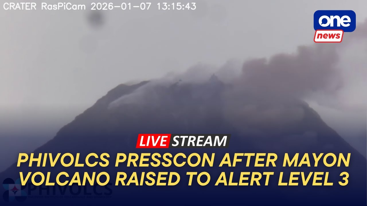 LIVE | Phivolcs holds press conference after Mayon volcano raised to Alert Level 3 (January 6, 2026)