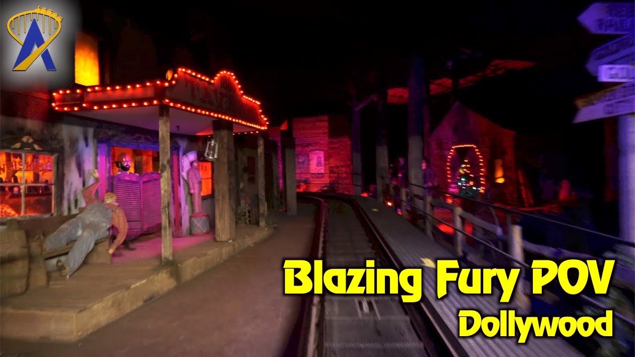Blazing Fury Roller Coaster POV at Dollywood